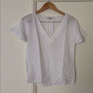 Madewell Blouse with Eyelet Pattern